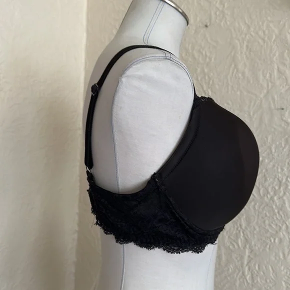 Victoria’s Secret Dream Angels Lined Demi 38DDD Black Lace Bra - Picture 8 of 11